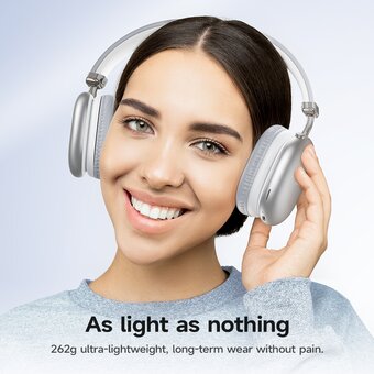  Наушники полноразмерные bluetooth HOCO W35 Max Joy BT (серебро) 
