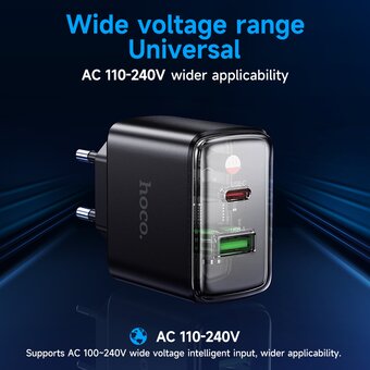  СЗУ HOCO CS42A Smart PD30W+QC3.0 charger EU черный 