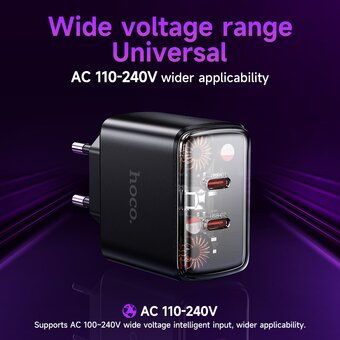  СЗУ HOCO CS43A Smart PD45W(2C) EU черный 