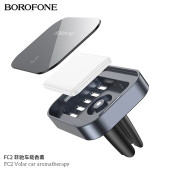  Автомобильный ароматизатор BOROFONE FC2 Volar car aromatherapy серый 