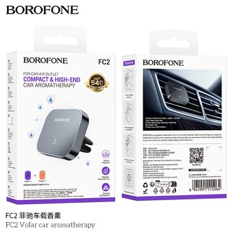  Автомобильный ароматизатор BOROFONE FC2 Volar car aromatherapy серый 