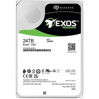  HDD Seagate Exos X24 ST24000NM007H 3.5" 24TB SAS 12Gb/s, 7200 rpm, 512 MB 