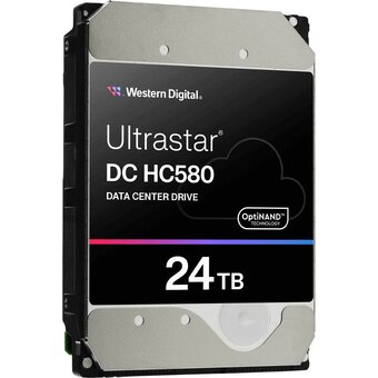  HDD Western Digital Ultrastar DC HC580 WUH722424ALE6L4 3.5" 24TB 7200RPM SATA3 6Gb/s and 512MB Cache 