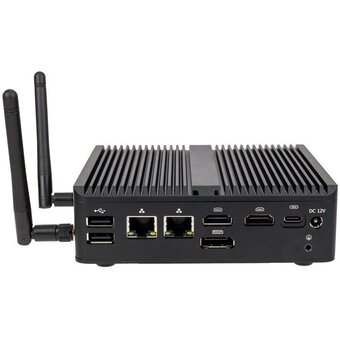  Неттоп Hiper Basic BC119 (BC119-N10R8N2I5BWP) Intel N-series N100(0.8Ghz)/8192Mb/256SSDGb/noDVD/BT/WiFi/0.65kg/черный/Win11Pro + Безвентиляторны 