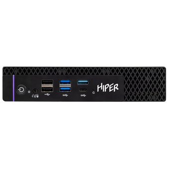  Неттоп Hiper Factum FT20 (FT20-i3141R8N2R6BWP) Intel Core i3 14100(3.5Ghz)/8192Mb/256SSDGb/noDVD/BT/WiFi/war 1y/1.2kg/черный/Win11Pro + БП 120Вт 