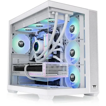  Корпус Thermaltake View 380 TG ARGB (CA-1Z2-00M6WN-00) белый без БП ATX 9x120mm 5x140mm 1x200mm 2xUSB3.0 audio bott PSU 