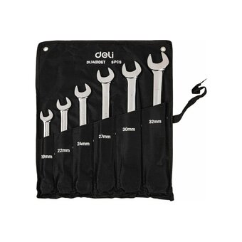  Набор ключей комбинированных Deli DL140106T с трещоткой 6 шт 