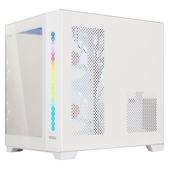  Корпус Ginzzu V490 RGB подсветка, контроллер CRC6, 3* 12R6 FAN 12CM RGB, закаленное стекло 1*USB 3.0,1*USB 2.0, AU Белый mATX 