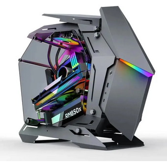  Корпус JONSBO MOD-3 Mini Gray без БП, боковые панели из закаленного стекла, mini-ITX, micro-ATX, серебристый 