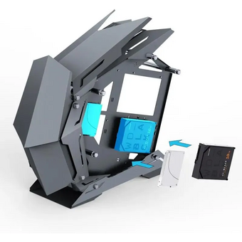  Корпус JONSBO MOD-3 Mini Gray без БП, боковые панели из закаленного стекла, mini-ITX, micro-ATX, серебристый 
