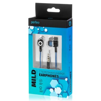  Наушники внутриканальные Perfeo Mild PF-A4483 черный/синий 