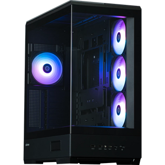  Корпус ZALMAN P50 DS Black, без БП, боковое окно (закаленное стекло), черный, ATX 