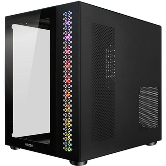  Корпус Ginzzu V500 RGB подсветка, закаленное стекло 1*USB 3.0,1*USB 2.0, AU ATX 