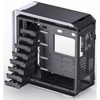  Корпус JONSBO D500 Silver без БП, боковая панель из закал. стекла, ARGB LED-strips, mini-ITX, micro-ATX, ATX, EATX, серебрянный 