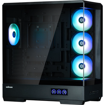  Корпус ZALMAN P50 DS Black, без БП, боковое окно (закаленное стекло), черный, ATX 