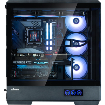  Корпус ZALMAN P50 DS Black, без БП, боковое окно (закаленное стекло), черный, ATX 