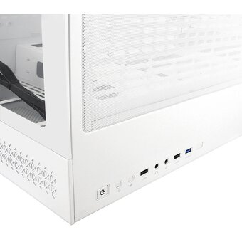 Корпус Ginzzu V570 RGB подсветка, контроллер CRC10, 4* 12RW6 FAN 12CM RGB, закаленное стекло 1*USB 3.0,1*USB 2.0, AU Белый ATX 