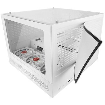  Корпус Ginzzu V570 RGB подсветка, контроллер CRC10, 4* 12RW6 FAN 12CM RGB, закаленное стекло 1*USB 3.0,1*USB 2.0, AU Белый ATX 