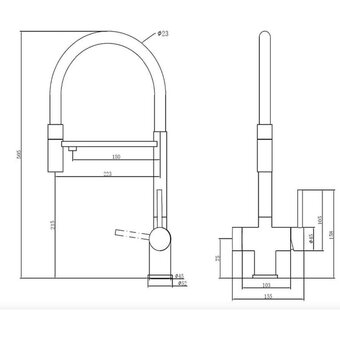  Смеситель Emar ЕС-7024 PVD Golden золото 