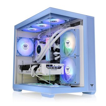  Корпус Thermaltake View 380 TG ARGB Hydrangea (CA-1Z2-00MFWN-00) синий без БП ATX 9x120mm 5x140mm 1x200mm 2xUSB3.0 audio bott PSU 