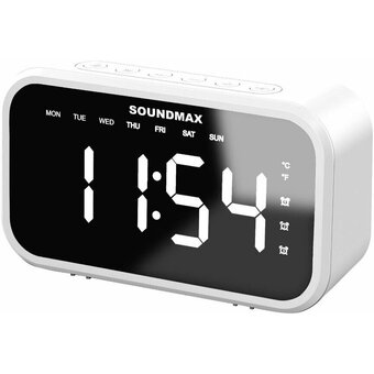  Радиочасы Soundmax SM-1511B белый 