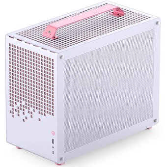  Корпус JONSBO Jonsplus Z20 Pink/White без БП, боковая панель из закал. стекла, mini-ITX, micro-ATX, бело-розовый 