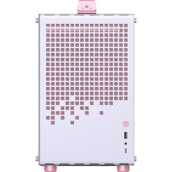  Корпус JONSBO Jonsplus Z20 Pink/White без БП, боковая панель из закал. стекла, mini-ITX, micro-ATX, бело-розовый 