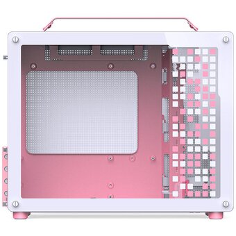  Корпус JONSBO Jonsplus Z20 Pink/White без БП, боковая панель из закал. стекла, mini-ITX, micro-ATX, бело-розовый 