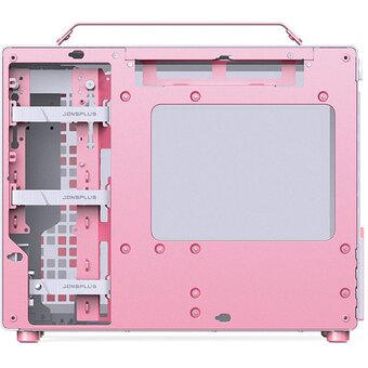  Корпус JONSBO Jonsplus Z20 Pink/White без БП, боковая панель из закал. стекла, mini-ITX, micro-ATX, бело-розовый 