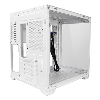  Корпус Ginzzu V420 RGB подсветка, закаленное стекло 1*USB 3.0,1*USB 2.0, AU Белый mATX 