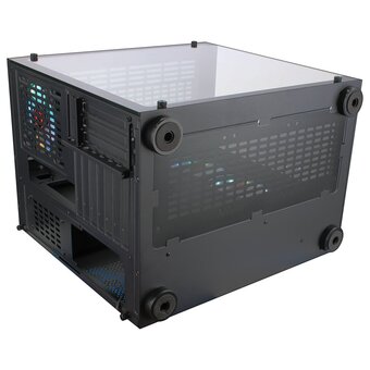  Корпус Ginzzu V530 RGB подсветка, контроллер CRC10, 4* 12R6 FAN 12CM RGB закаленное стекло 1*USB 3.0,1*USB 2.0, AU ATX 