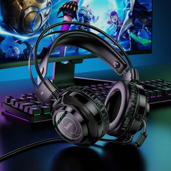  Наушники полноразмерные HOCO W110 Resource gaming headphones черный 