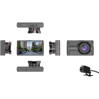  Видеорегистратор Digma FreeDrive 300DW черный 