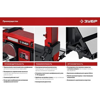  Станок тарельчато-шлифовальный Зубр СШЛ-350 350W 