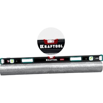  Уровень пузырьковый Kraftool 34988-100 3глаз. магнит. черный/зеленый 