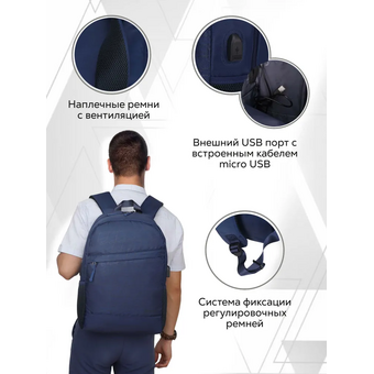  Рюкзак для ноутбука Lamark B115 Blue 15,6" 