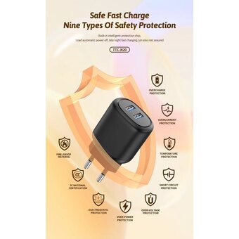  СЗУ TOPOMAX TTC-N20 Fast Charger, 2USB, 10W, 2,4А белый 