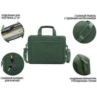  Cумка для ноутбука Lamark L225 Green 15.6" 