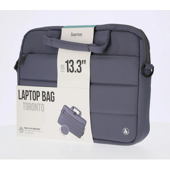 Сумка для ноутбука 13.3" HAMA Toronto 216567 серый/голубой 