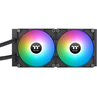  СВО Thermaltake TH280 V2 Ultra ARGB (CL-W385-PL14SW-A) Soc-AM5/AM4/1151/1200/1700 черный 4-pin 34.7dB Al+Cu LCD Ret 