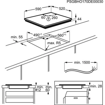  Варочная поверхность AEG IKE63441FB черный 