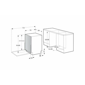  Встраиваемая посудомоечная машина GORENJE GV642D90 