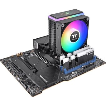  Кулер Thermaltake Astria 200 ARGB (CL-P119-AL12SW-A) Soc-AM5/AM4/1151/1200/1700 черный Al+Cu 210W Ret 