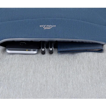  Рюкзак для ноутбука 17.3" Riva 7567 серый/темно-синий полиэстер 