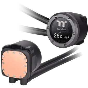  СВО Thermaltake TH360 V2 Ultra ARGB (CL-W384-PL12SW-A) Soc-AM5/AM4/1151/1200/1700 черный 4-pin 25.8dB Al+Cu LCD Ret 