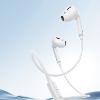  Наушники HOCO M101 Max Crystal grace wire-controlled earphones with microphone белый 