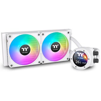  СВО Thermaltake TH280 V2 Ultra EX Snow ARGB (CL-W427-PL14SW-A) Soc-AM5/AM4/1151/1200/1700 белый 4-pin 30.7dB Al+Cu LCD Ret 