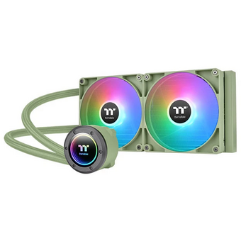  СВО Thermaltake TH280 V2 Matcha ARGB (CL-W375-PL14MG-A) Soc-AM5/AM4/1151/1200/1700 зеленый 4-pin 34.7dB Al+Cu Ret 