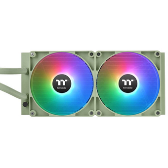  СВО Thermaltake TH280 V2 Matcha ARGB (CL-W375-PL14MG-A) Soc-AM5/AM4/1151/1200/1700 зеленый 4-pin 34.7dB Al+Cu Ret 