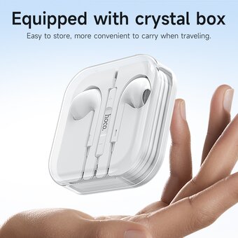  Наушники HOCO M101 Max Crystal grace wire-controlled earphones with microphone белый 